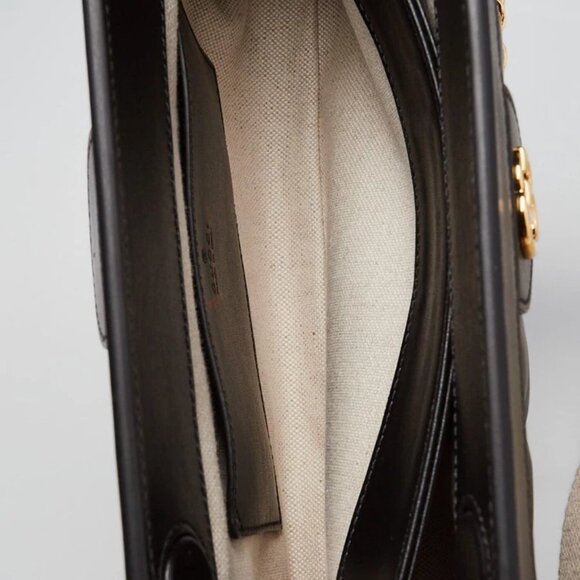 Gucci Black Leather GG Metalasse Frame Top Crossbody Shoulder Bag - Picture 9 of 12